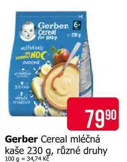 Teta Gerber Cereal mléčná kaše 230 g, různé druhy nabídka