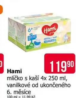 Teta Hami Mlíčko s kaší 4x250g,vybrané druhy 1000ml nabídka