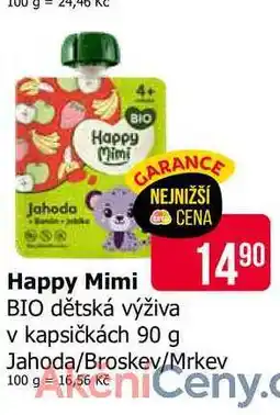 Teta Happy Mimi BIO dětská výživa v kapsičkách 90 g nabídka