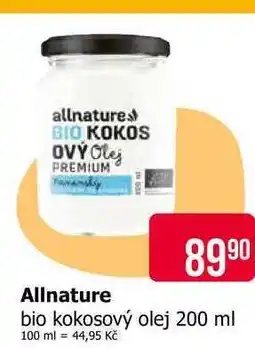 Teta Allnature bio kokosový olej 200 ml nabídka