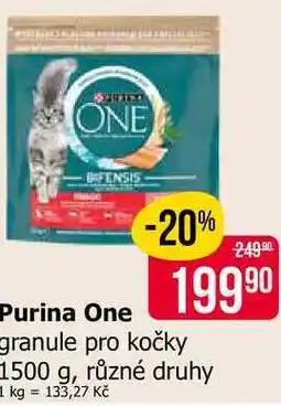Teta Purina One granule pro kočky 1500 g, různé druhy nabídka
