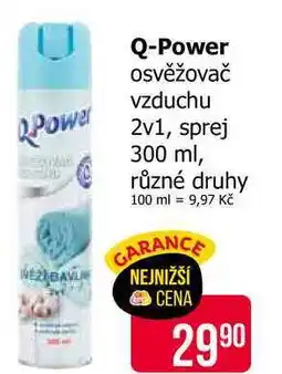 Teta Q-Power osvěžovač vzduchu 2v1, sprej 300 ml nabídka