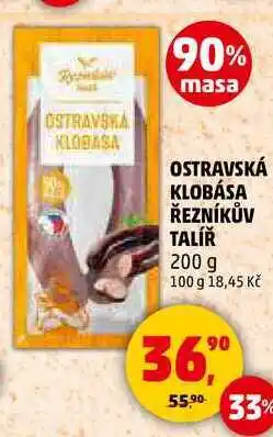 Penny Market OSTRAVSKÁ KLOBÁSA ŘEZNÍKŮV TALÍŘ, 200 g nabídka