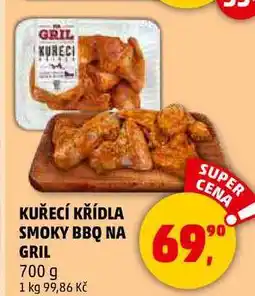 Penny Market KUŘECÍ KŘÍDLA SMOKY BBQ NA GRIL, 700 g nabídka