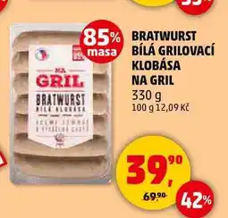 Penny Market BRATWURST BÍLÁ GRILOVACÍ KLOBÁSA NA GRIL, 330 g nabídka