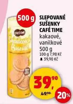 Penny Market SLEPOVANÉ SUŠENKY CAFÉ TIME vanilkové, 500 g nabídka