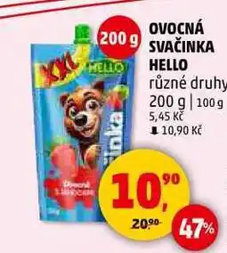 Penny Market OVOCNÁ SVAČINKA HELLO různé druhy, 200 g nabídka