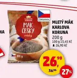 Penny Market MLETÝ MÁK KARLOVA KORUNA, 200 g nabídka