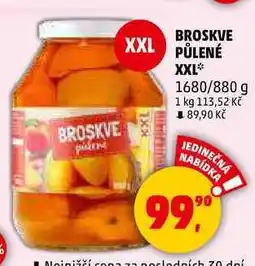 Penny Market BROSKVE PŮLENÉ XXL, 1680/880 g nabídka