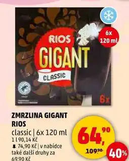 Penny Market ZMRZLINA GIGANT RIOS classic, 6x 120 ml nabídka