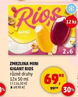 Penny Market ZMRZLINA MINI GIGANT RIOS různé druhy, 12x 50 ml nabídka