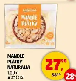 Penny Market MANDLE PLÁTKY NATURALIA, 100 g nabídka