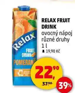 Penny Market RELAX FRUIT DRINK ovocný nápoj různé druhy, 1 l nabídka