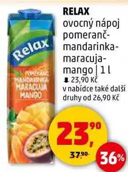 Penny Market RELAX ovocný nápoj pomeranč- mandarinka- maracuja- mango, 1 l nabídka