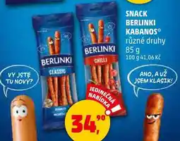 Penny Market SNACK BERLINKI KABANOS různé druhy, 85 g nabídka