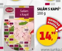 Penny Market LE&CO Salám s kapii, 100 g nabídka