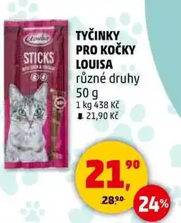 Penny Market TYČINKY PRO KOČKY LOUISA různé druhy, 50 g nabídka