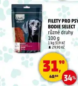 Penny Market FILETY PRO PSY BODIE SELECT různé druhy, 100 g nabídka