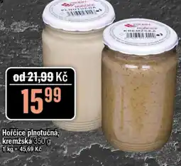 TEMPO Hořčice plnotučná, kremžská nabídka