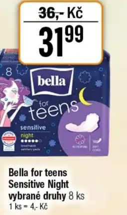 TEMPO Bella for teens Sensitive Night nabídka