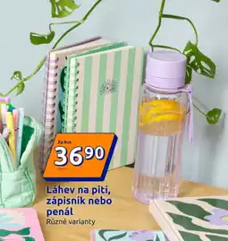 Action Láhev na pití, zápisník nebo penál nabídka