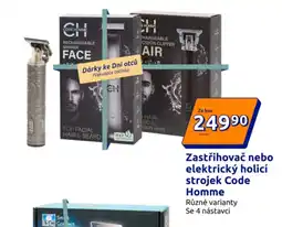 Zastřihovač nebo elektrický holicí strojek code homme