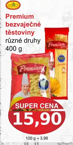 PLUS JIP Premium bezvaječné těstoviny nabídka