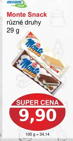 PLUS JIP Monte Snack nabídka