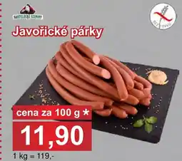 PLUS JIP Javořické párky nabídka