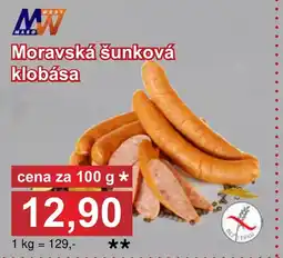 PLUS JIP Moravská šunková klobása nabídka