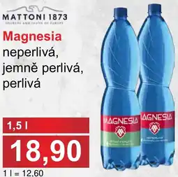 PLUS JIP Magnesia neperlivá, jemně perlivá, perlivá nabídka
