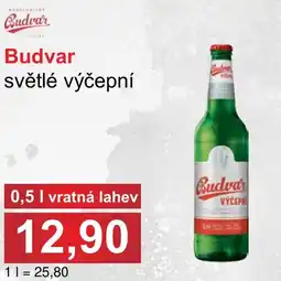 PLUS JIP Budvar světlé výčepní nabídka