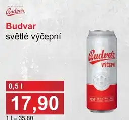 PLUS JIP Budvar světlé výčepní nabídka