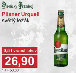 PLUS JIP Pilsner Urquell světlý ležák nabídka