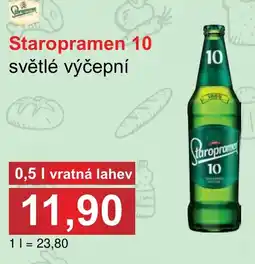 PLUS JIP Staropramen 10 světlé výčepní nabídka