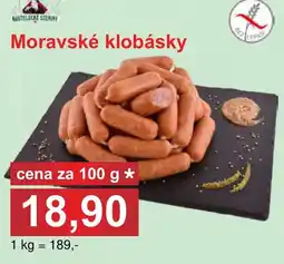 PLUS JIP Moravské klobásky nabídka