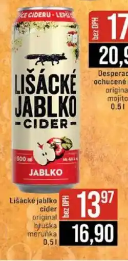 Jip Lišácké jablko cider nabídka