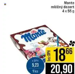 Jip Monte mléčný dezert nabídka