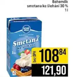 Jip Bohemilk smetana ke šlehání 30% nabídka