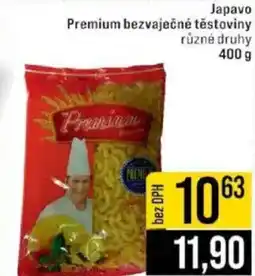Jip Japavo premium bezvaječné těstoviny nabídka