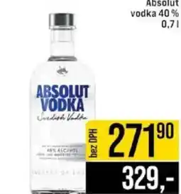 Jip Absolut vodka 40% nabídka