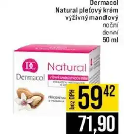 Jip DERMACOL Natural pleťový krém výživný mandlový nabídka