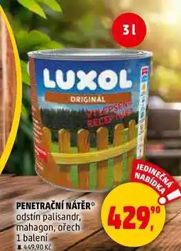 LUXOL ORIGINAL APSEN RECES PENETRAČNÍ NÁTĚR odstín palisandr, mahagon, ořech, 1 balení