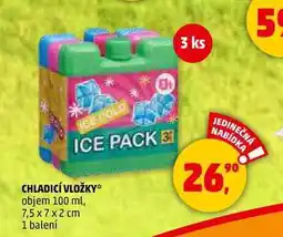 Penny Market CHLADICÍ VLOŽKY objem 100 ml, 7,5 x 7 x 2 cm, 1 balení nabídka