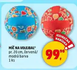 Penny Market MÍČ NA VOLEJBAL pr. 20 cm, červená/ modrá barva, 1 ks nabídka