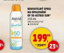 Penny Market NEVIDITELNÝ SPREJ NA OPALOVÁNÍ OF 50 ASTRID SUN, 150 ml nabídka