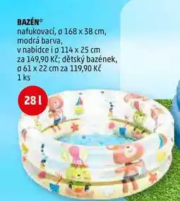 Penny Market BAZÉN nafukovací, o 168 x 38 cm, modrá barva, 1 ks nabídka