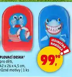 Penny Market PLOVACÍ DESKA pro děti, 42 x 26 x 4,5 cm, různé motivy, 1 ks nabídka