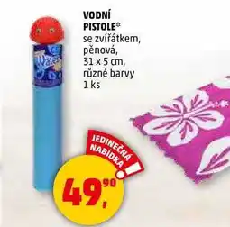 Penny Market VODNÍ PISTOLE se zvířátkem, pěnová, 31 x 5 cm, různé barvy, 1 ks nabídka