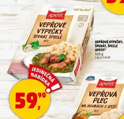 Penny Market VEPŘOVÉ VÝPEČKY, ŠPENÁT, ŠPECLE APETIT, 510 g nabídka